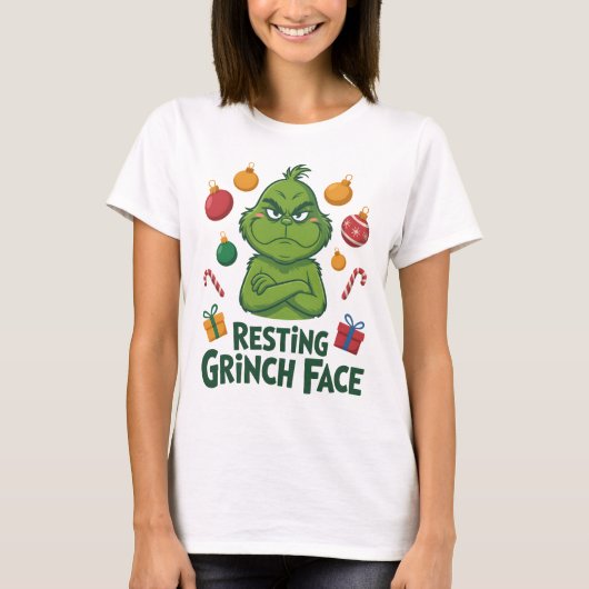 Resting Grinch Face T-Shirt (Vorderseite)