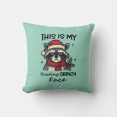 Resting Grinchmas Mint Holiday Pillow Kissen (Vorderseite)