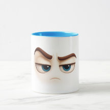 Resting grump face – blue eyed annoyed emoji