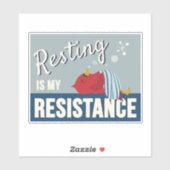 Resting is My Resistance Compact Rectangle Aufkleber (Blatt)