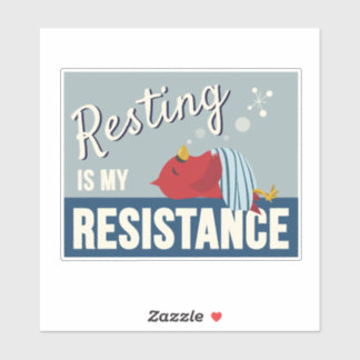 Resting is My Resistance Compact Rectangle Aufkleber