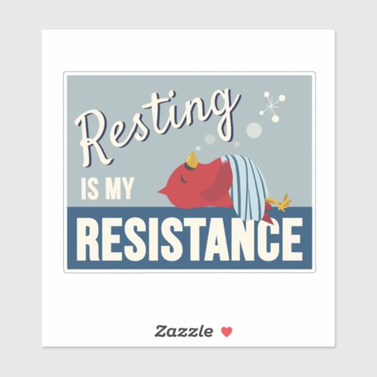 Resting is My Resistance Compact Rectangle Aufkleber (Blatt)