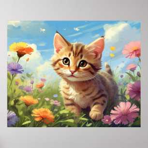 *~* Resting Kitty Blume 5:4 Kitten Cat AP68 Poster