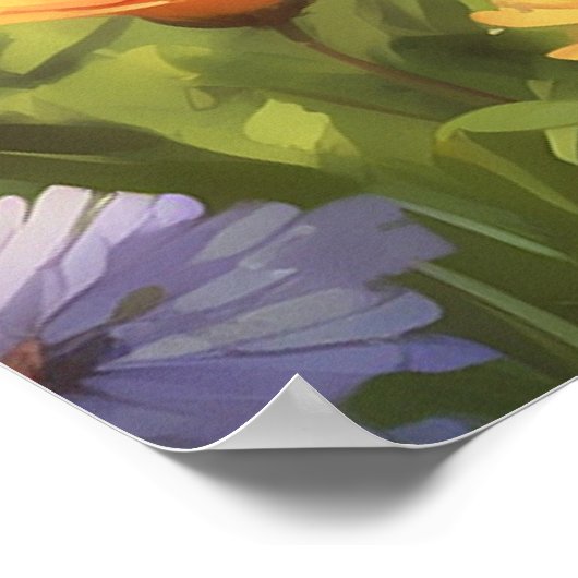 *~* Resting Kitty Blume 5:4 Kitten Cat AP68 Poster (Ecke)