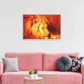 Resting Lion (von Abbott Handerson Thayer) Leinwanddruck (Insitu (Wohnzimmer))
