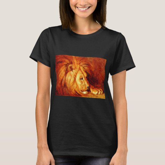 Resting Lion (von Abbott Handerson Thayer) T-Shirt (Vorderseite)