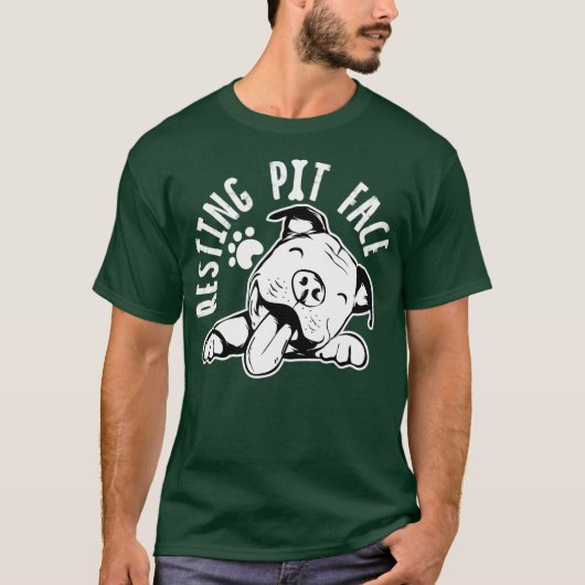 Resting Pit Face Funny Dog shirt Pitbull Meme (Vorderseite)