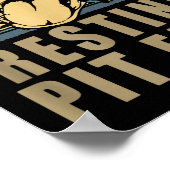 Resting T Face - Tbull Lovers Gift For Men And Wom Poster (Ecke)