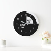 Resting Time / Working Time Funny Große Wanduhr (Zuhause)