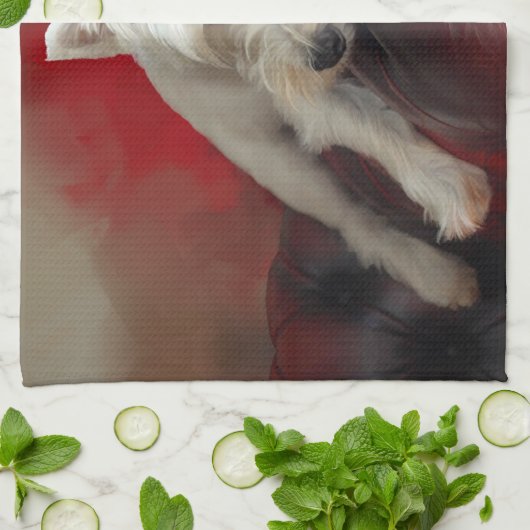 Resting Westie Handtuch (Gefaltet)