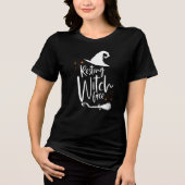 Resting Witch Face Funny Halloween Tri-Blend Shirt (Vorderseite)