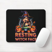 Resting Witch Face Funny Sarcastic Halloween Rude Mousepad (Mit Mouse)