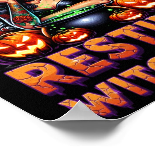 Resting Witch Face Funny Sarcastic Halloween Rude Poster (Ecke)
