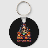 Resting Witch Face Funny Sarcastic Halloween Rude Schlüsselanhänger (Vorderseite)