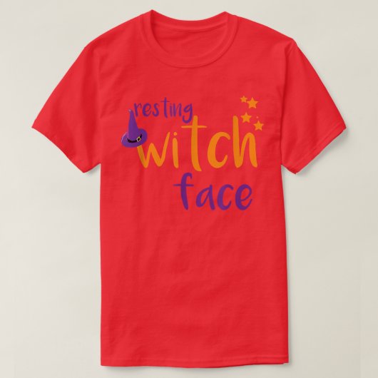 Resting Witch Face Halloween T-Shirt (Design vorne)