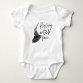 Resting Witch Face Happy Halloween | Wird Baby Strampler (Vorderseite)