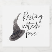 Resting Witch Face Happy Halloween | Wird Bierflaschenetikett (Einzelnes Label)