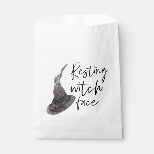 Resting Witch Face Happy Halloween | Wird Geschenktütchen (Vorderseite)
