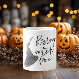 Resting Witch Face Happy Halloween | Wird Kaffeetasse