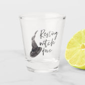 Resting Witch Face Happy Halloween | Wird Schnapsglas (Vorderseite)