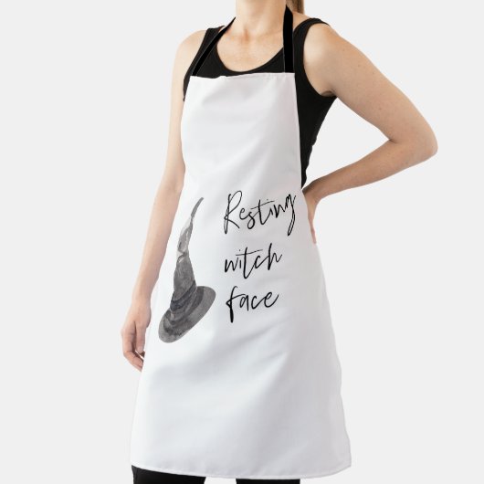 Resting Witch Face Happy Halloween | Wird Schürze (InSitu)