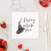 Resting Witch Face Happy Halloween | Wird Serviette (Beispiel)