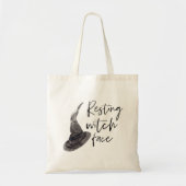 Resting Witch Face Happy Halloween | Wird Tragetasche (Vorne)