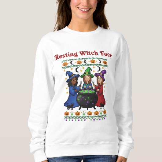 Resting Witch Face Sweatshirt (Vorderseite)