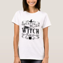 RESTING WITCH FACE Vintag Type Graphic Halloween