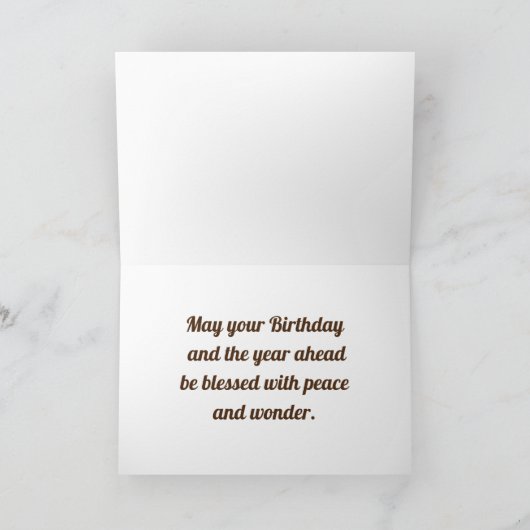 Resting Wolf Happy Birthday Karte (Innenseite)