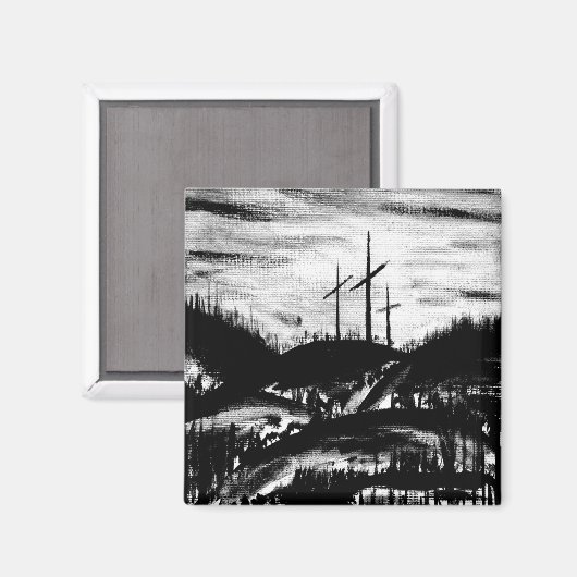 Restlaufkreuz Magnet (Vorderseite/Rückseite)