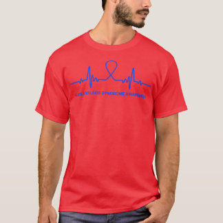 Restless Legs Syndrome Awareness Heartbeat in dies T-Shirt