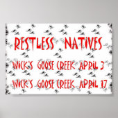 Restless Natives at Wick's Pizza April 2004 Poster (Vorne)