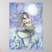 Restless Tide Mermaid Fantasy Poster Print (Vorne)