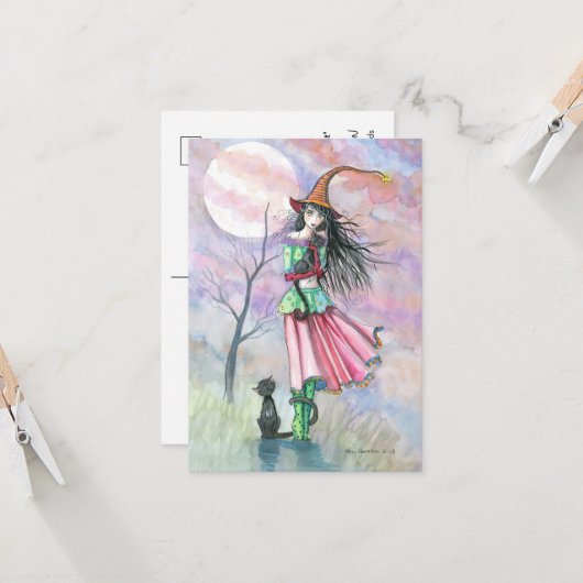 Restless Tonight Halloween Postcard Karte (Vorderseite/Rückseite Beispiel)