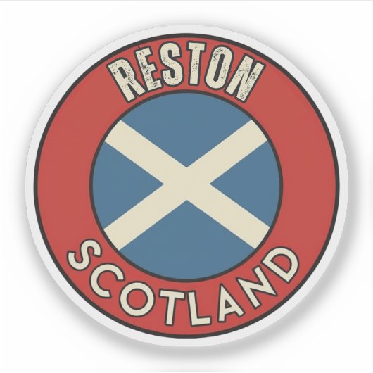 Reston, Schottland Aufkleber (Vorderseite)