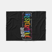 Restorative Aide Designs Unisex-Erwachsene Schwarz Fleecedecke (Vorderseite (Horizontal))