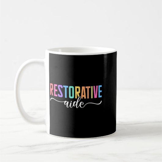 Restorative Aide Designs Unisex-Erwachsene Schwarz Kaffeetasse (Links)