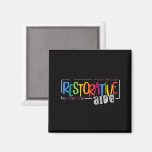 Restorative Aide Designs Unisex-Erwachsene Schwarz Magnet (Vorderseite/Rückseite)