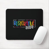 Restorative Aide Designs Unisex-Erwachsene Schwarz Mousepad (Mit Mouse)