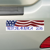 RESTORE AMERICA 2016 Old Glory Bumper Sticke4 Autoaufkleber (Auf Auto)