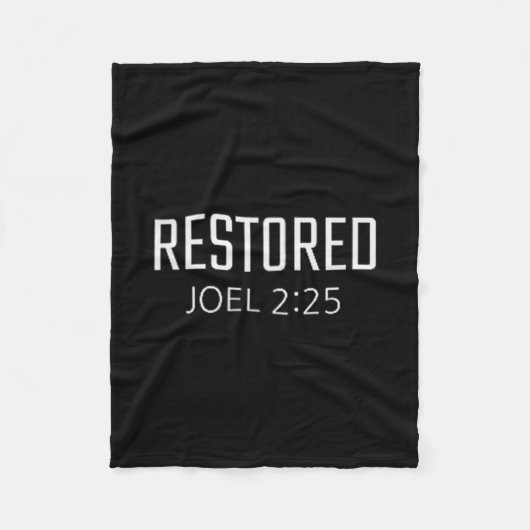 Restored - Joel 2_25 Bible Religious Verse  Fleecedecke (Vorderseite)