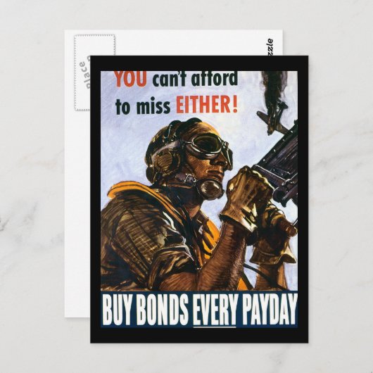 RESTORED "You can't afford to miss, auch" Anleihen Postkarte (Vorne/Hinten)