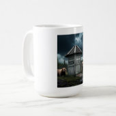 Restroom - Bear Outhouse Camping Kaffeetasse (Vorderseite Links)