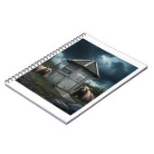 Restroom - Bear Outhouse Camping Notizblock (Linke Seite)