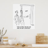 Restroom Cartoon 1306 Poster (Küche)