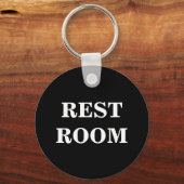 Restroom keychain for WC toilet bathroom Schlüsselanhänger (Vorderseite)