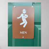 Restroom Sign Cowboy Poster (Vorne)