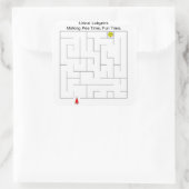 Restroom Urinal Labyrinth Quadratischer Aufkleber (Tasche)