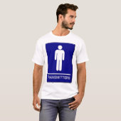 Restroom-Zeichen - MÄNNER T-Shirt (Vorne ganz)
